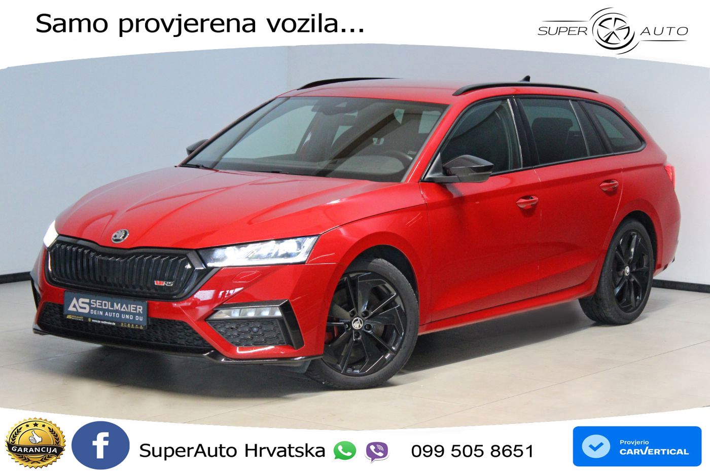 Škoda Octavia Combi RS 2.0 TSI (245 KS) DSG LED+GR SJED+ACC
