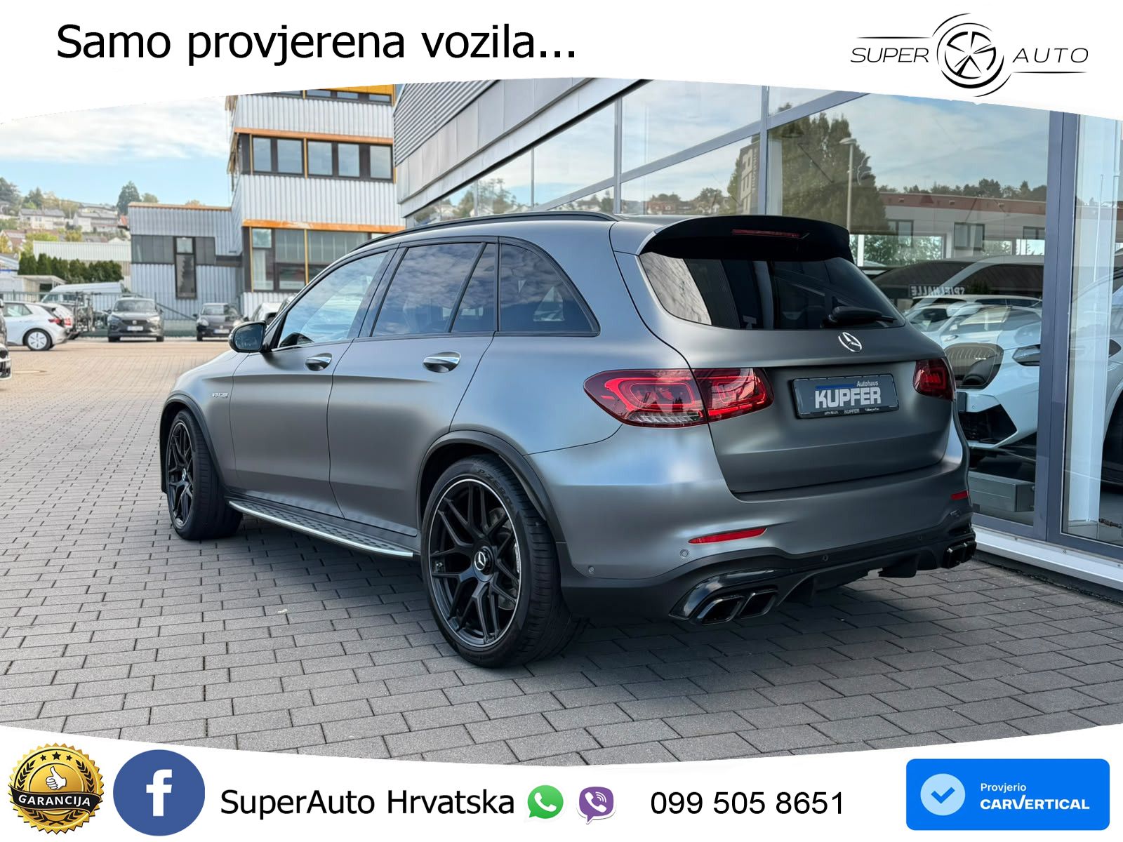 Mercedes AMG GLC 63 V8 (476 KS) 4MATIC+ MCT ZRAČNI+ACC+GR SJED+KAM+PANO