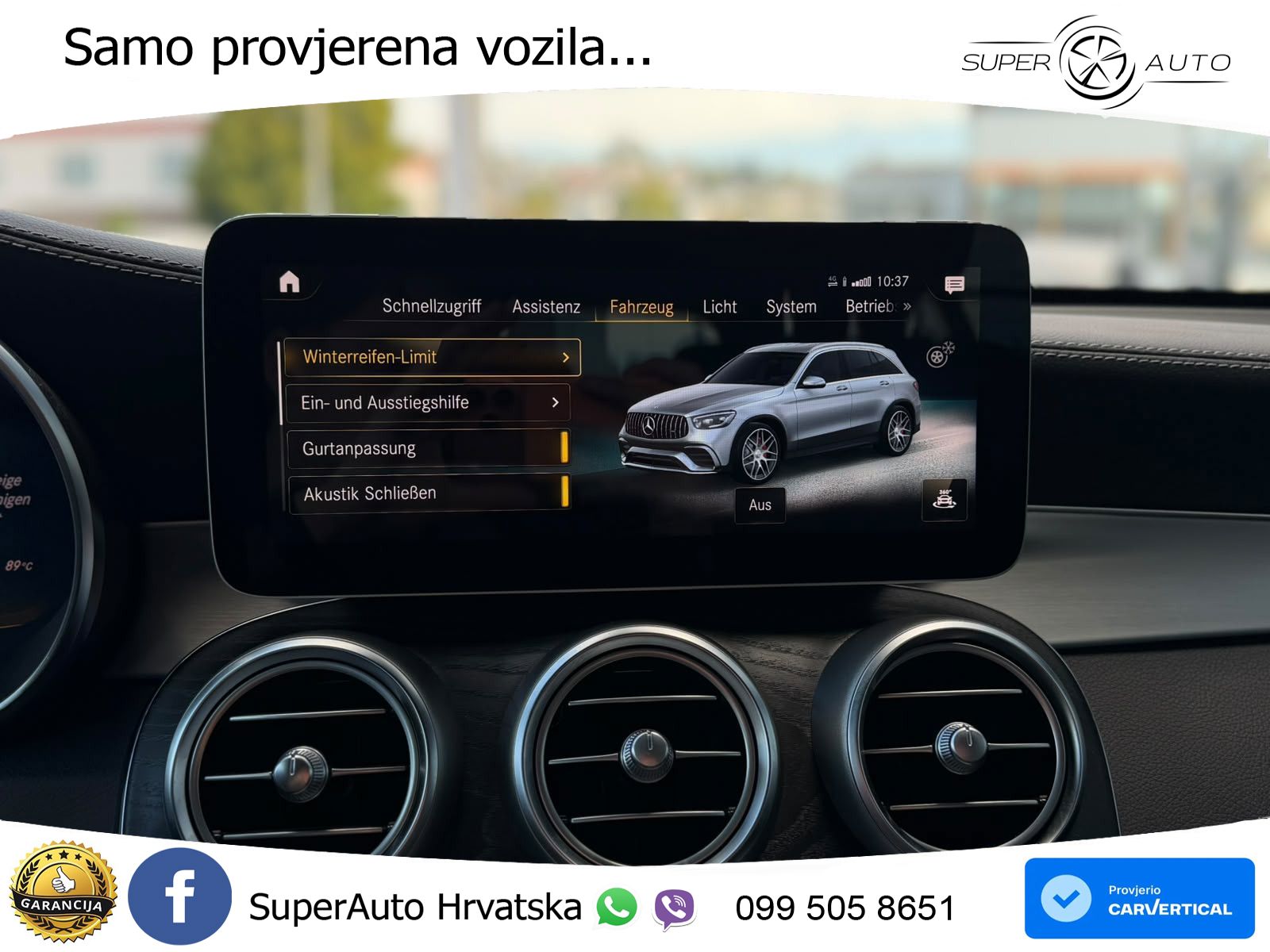 Mercedes AMG GLC 63 V8 (476 KS) 4MATIC+ MCT ZRAČNI+ACC+GR SJED+KAM+PANO