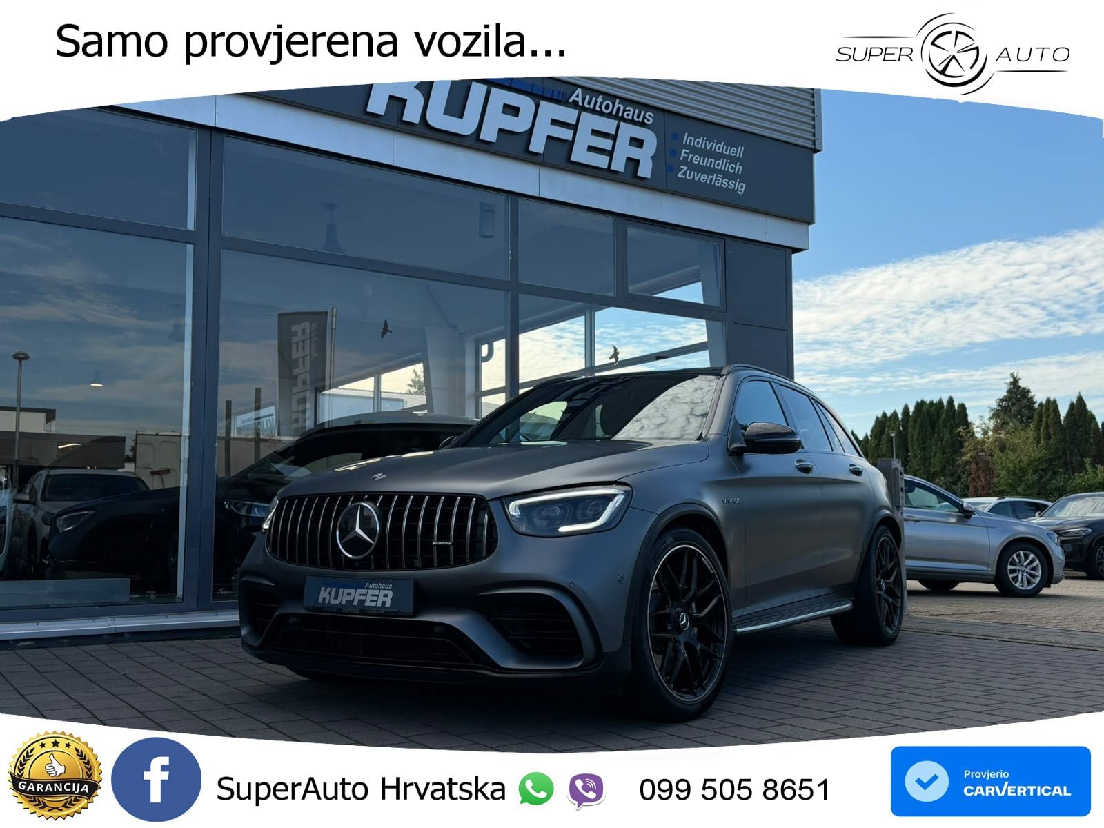 Mercedes AMG GLC 63 V8 (476 KS) 4MATIC+ MCT ZRAČNI+ACC+GR SJED+KAM+PANO