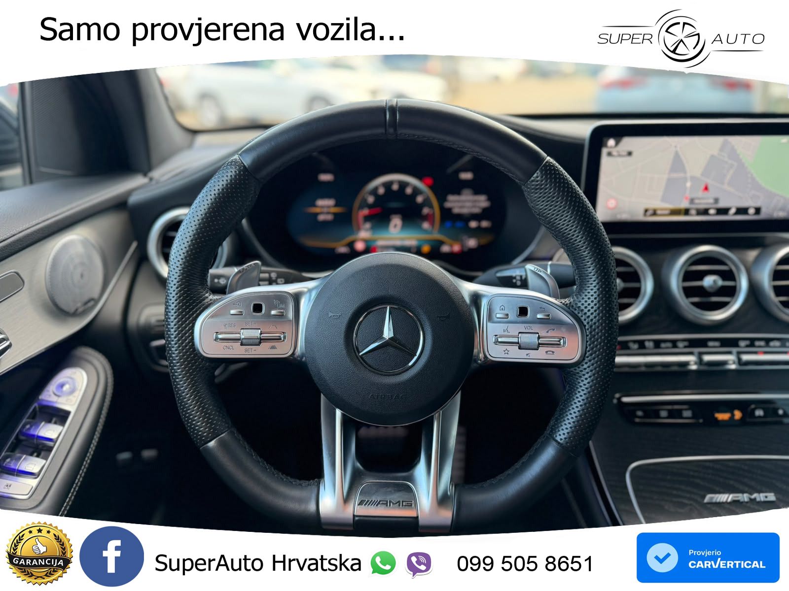 Mercedes AMG GLC 63 V8 (476 KS) 4MATIC+ MCT ZRAČNI+ACC+GR SJED+KAM+PANO