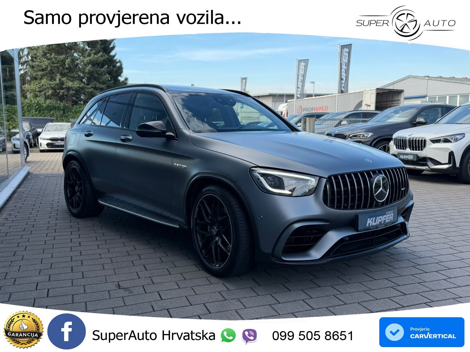 Mercedes AMG GLC 63 V8 (476 KS) 4MATIC+ MCT ZRAČNI+ACC+GR SJED+KAM+PANO
