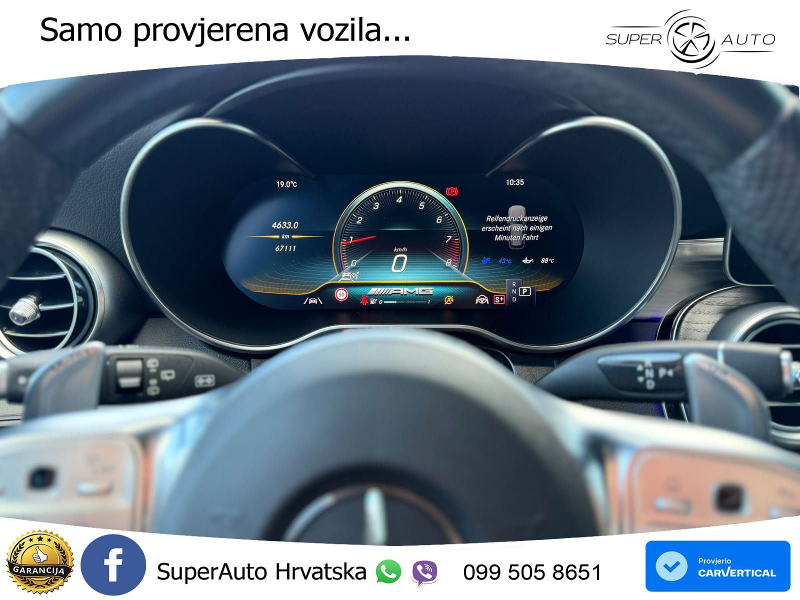 Mercedes AMG GLC 63 V8 (476 KS) 4MATIC+ MCT ZRAČNI+ACC+GR SJED+KAM+PANO