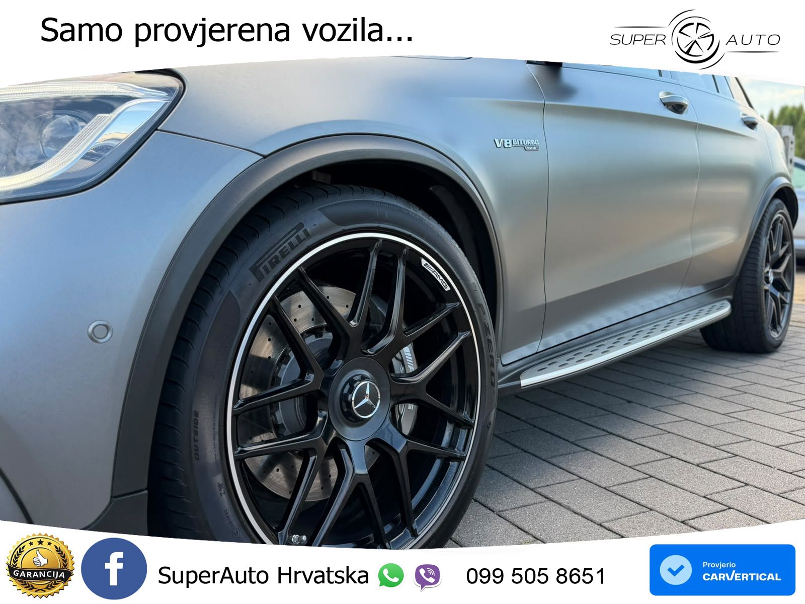Mercedes AMG GLC 63 V8 (476 KS) 4MATIC+ MCT ZRAČNI+ACC+GR SJED+KAM+PANO