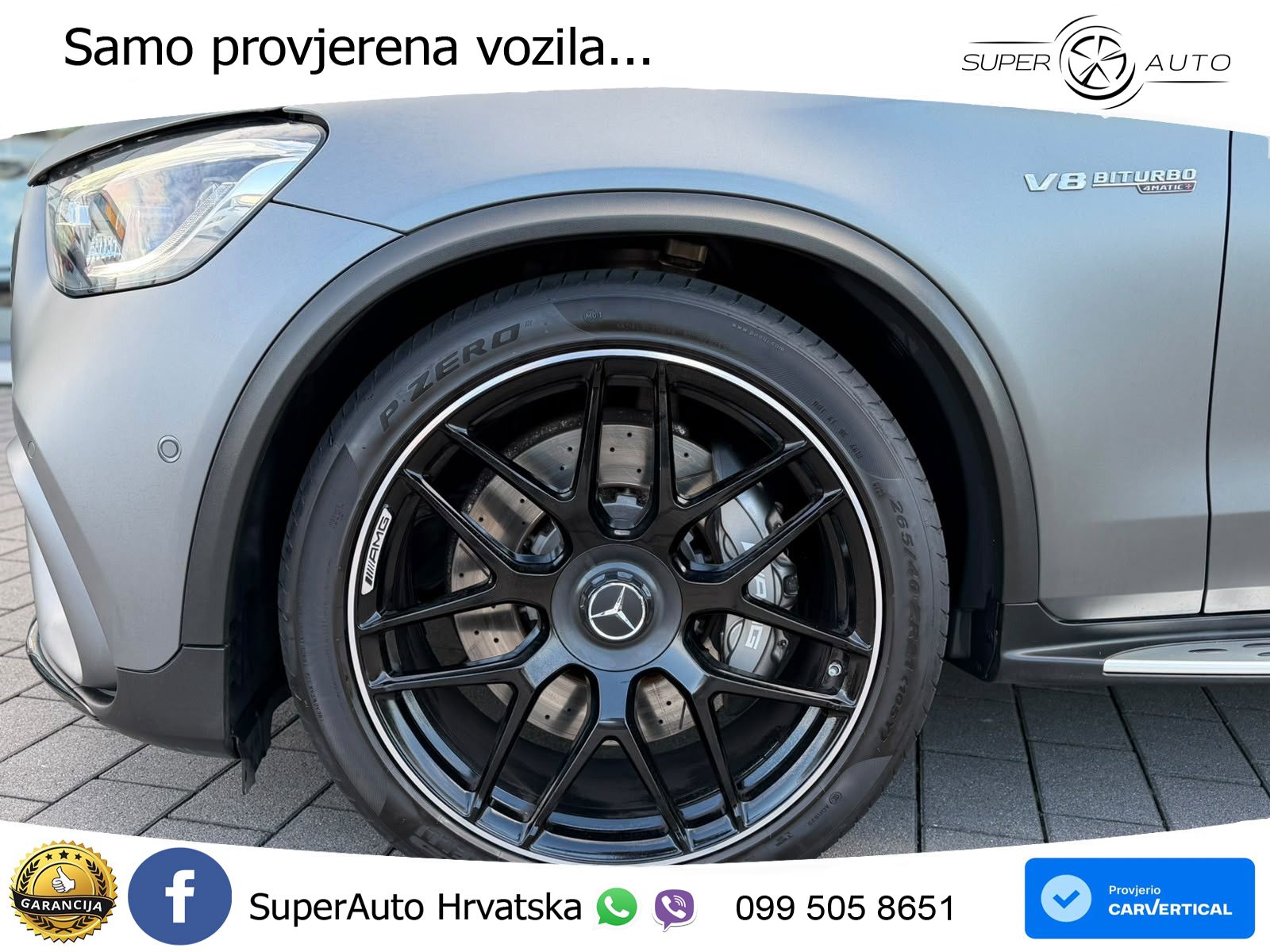 Mercedes AMG GLC 63 V8 (476 KS) 4MATIC+ MCT ZRAČNI+ACC+GR SJED+KAM+PANO