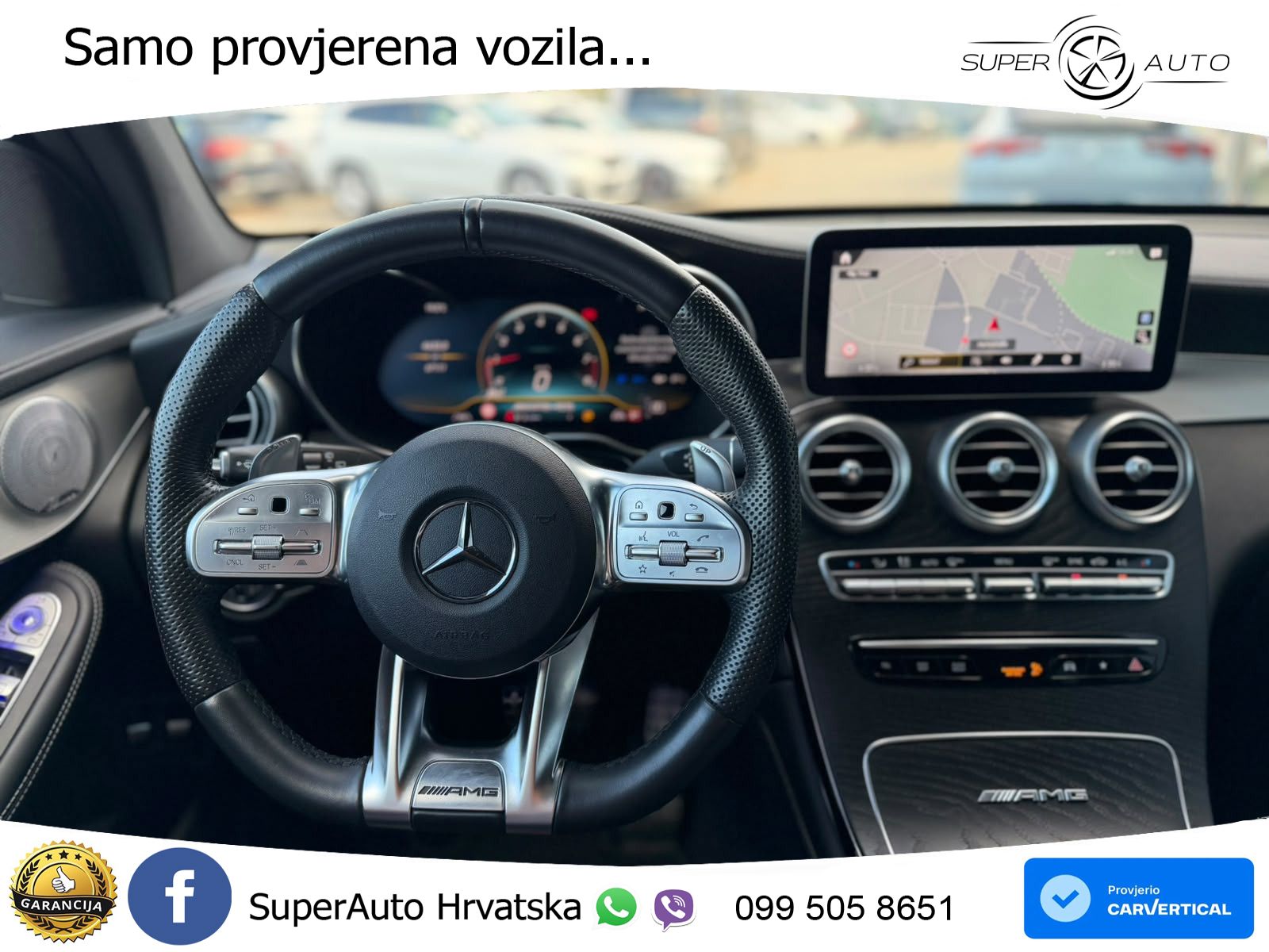 Mercedes AMG GLC 63 V8 (476 KS) 4MATIC+ MCT ZRAČNI+ACC+GR SJED+KAM+PANO