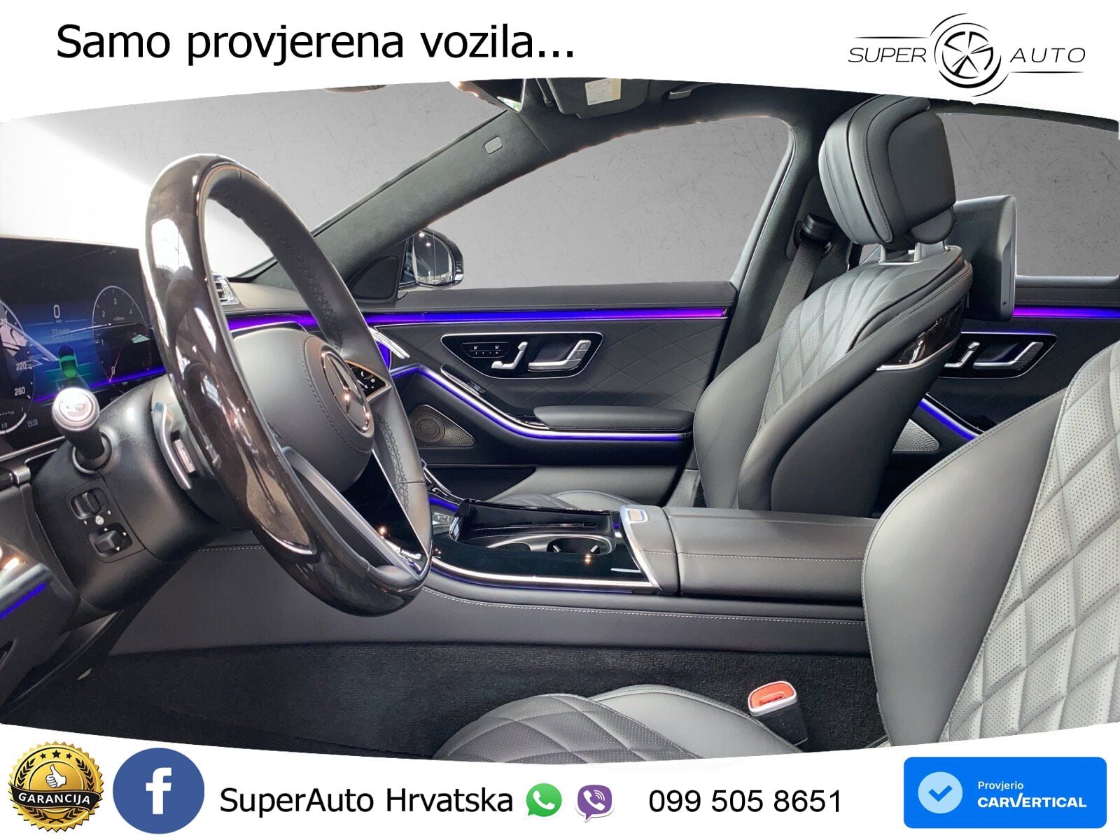 Mercedes S 450d (367 KS) EQ Boost 4MATIC 9G-TRONIC AMG ZRAČNI+ACC+GR SJED+360+PANO