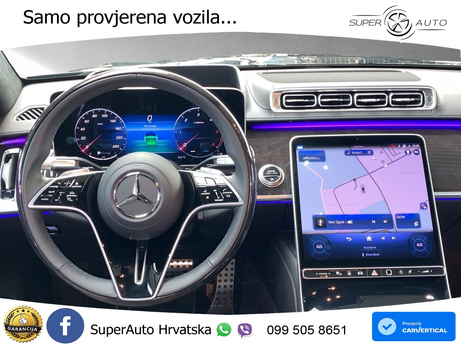 Mercedes S 450d (367 KS) EQ Boost 4MATIC 9G-TRONIC AMG ZRAČNI+ACC+GR SJED+360+PANO