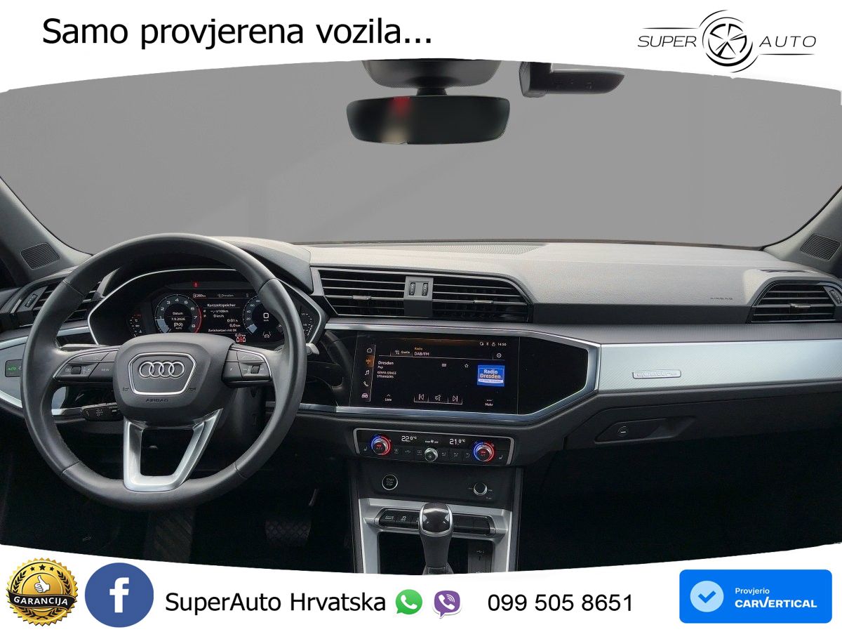 Audi Q3 II Sportback 40 TFSI (190 KS) quattro S tronic S line MATRIX+GR SJED+KAM