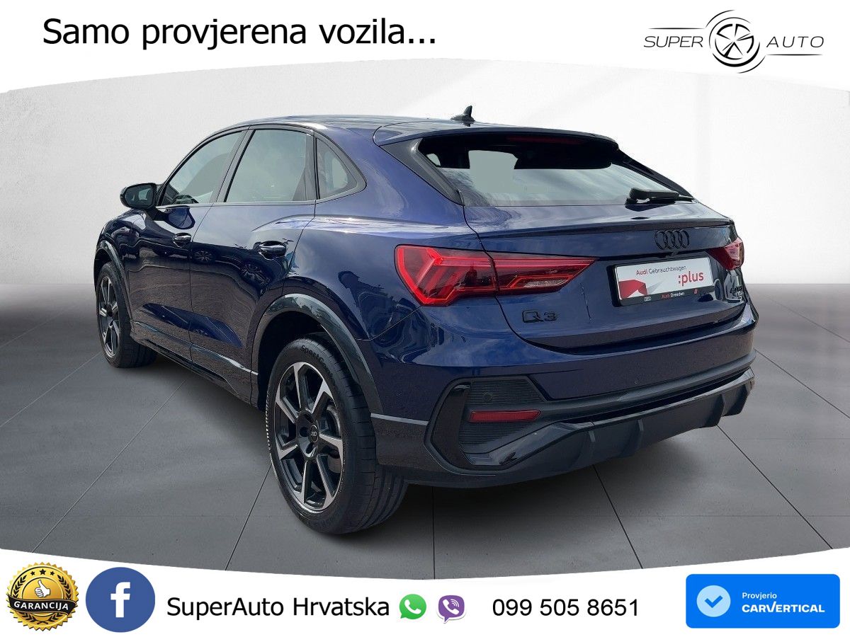 Audi Q3 II Sportback 40 TFSI (190 KS) quattro S tronic S line MATRIX+GR SJED+KAM
