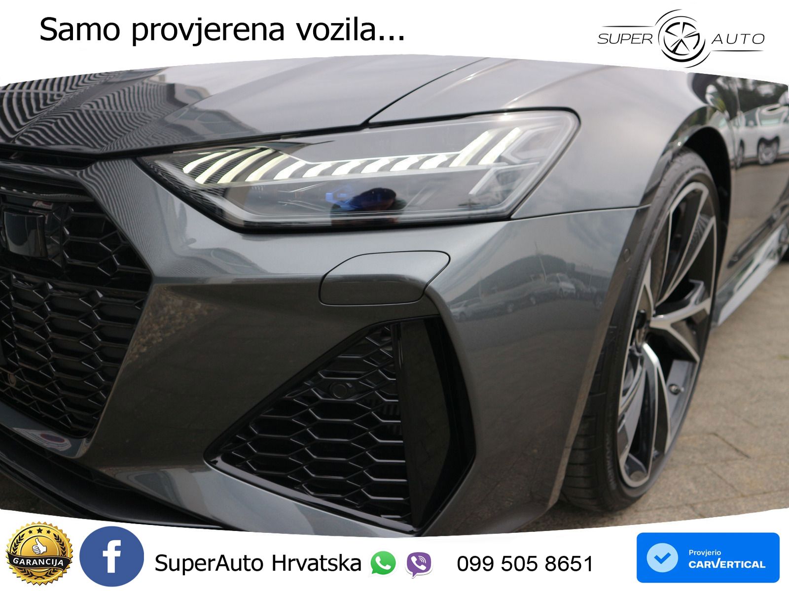 Audi RS6 Avant 4.0 TFSI V8 (600 KS) quattro Tiptronic ZRAČNI+ACC+GR SJED+KAM+PANO