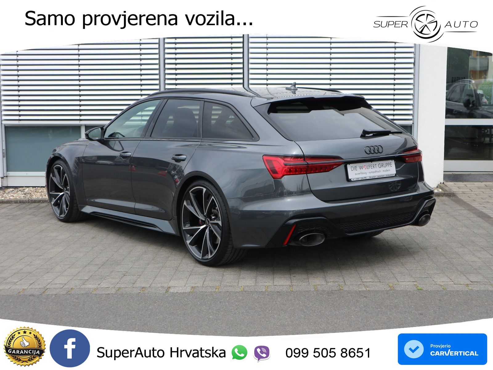 Audi RS6 Avant 4.0 TFSI V8 (600 KS) quattro Tiptronic ZRAČNI+ACC+GR SJED+KAM+PANO