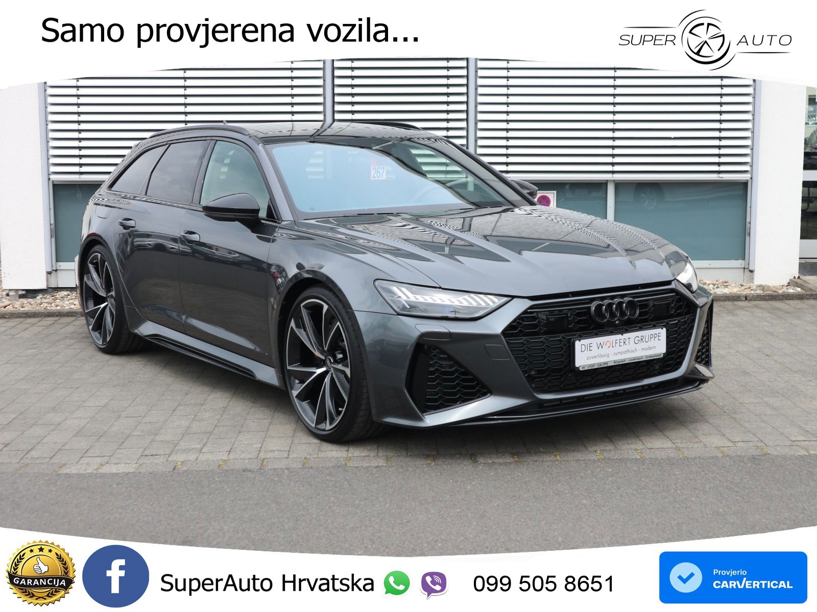 Audi RS6 Avant 4.0 TFSI V8 (600 KS) quattro Tiptronic ZRAČNI+ACC+GR SJED+KAM+PANO
