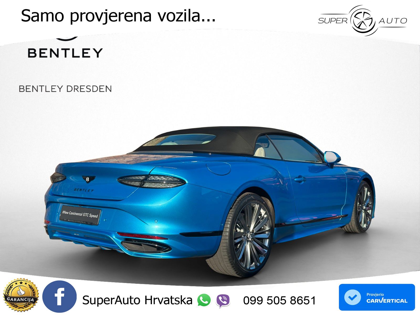 Bentley Continental GTC IV 4.0 V8 TFSi (782 KS) AWD DCT ZRAČNI+ACC+GR SJED+360