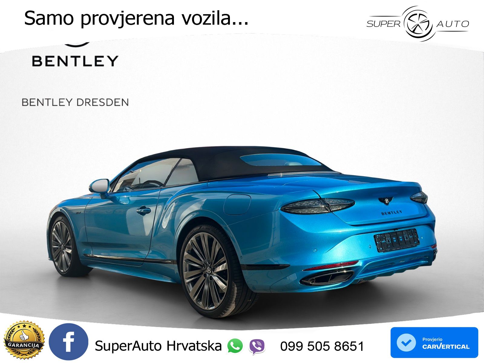 Bentley Continental GTC IV 4.0 V8 TFSi (782 KS) AWD DCT ZRAČNI+ACC+GR SJED+360