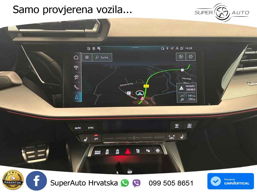 Audi A3 Limuzina 40 TFSI (204 KS) quattro S tronic 2x S line LED+GR SJED+ACC