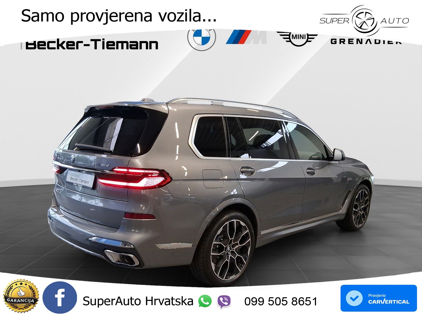BMW X7 40d (352 KS) xDrive Steptronic ZRAČNI+ACC+GR SJED+KAM+PANO