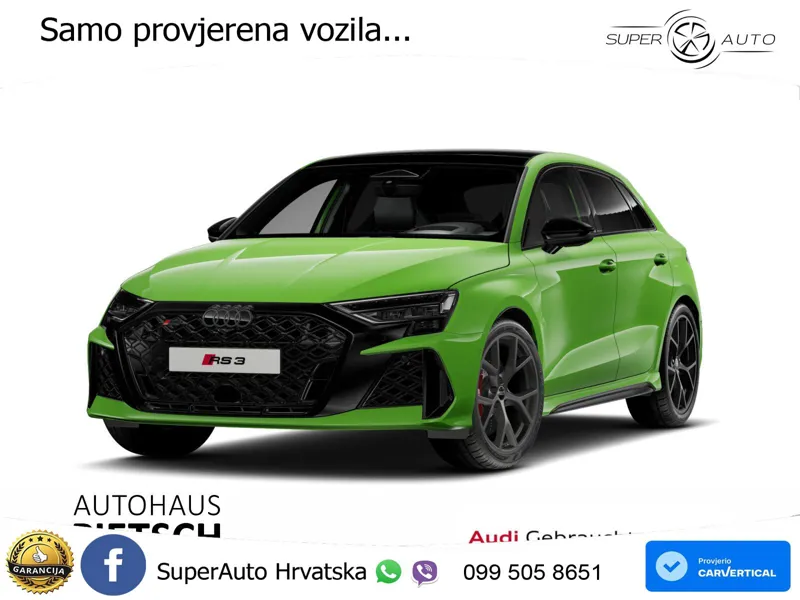 Audi RS3 Sportback 2.5 TFSI (400 KS) quattro S tronic LED+GR SJED+ACC