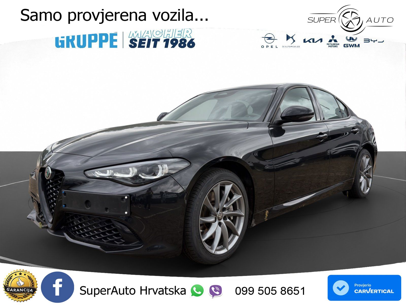 Alfa Romeo Giulia 2.2 MultiJet II (210 KS) Q4 Automatic LED+GR SJED+ACC