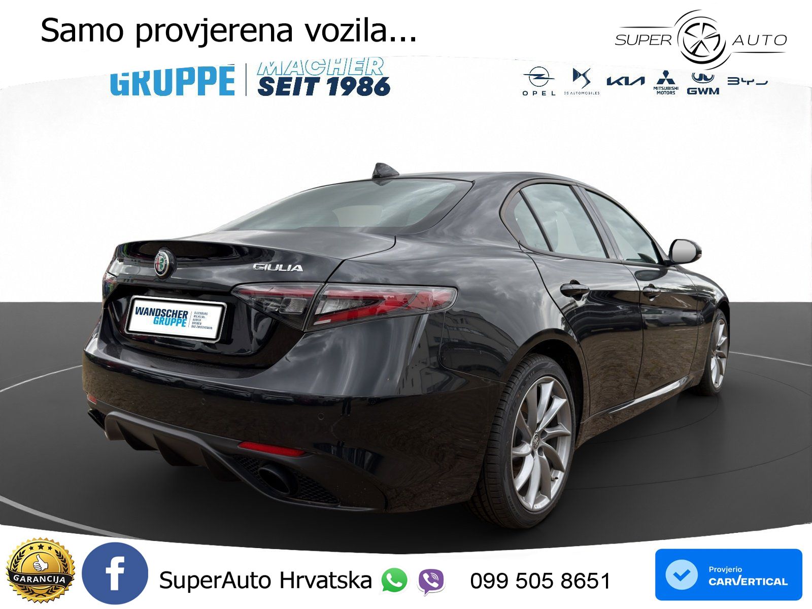 Alfa Romeo Giulia 2.2 MultiJet II (210 KS) Q4 Automatic LED+GR SJED+ACC