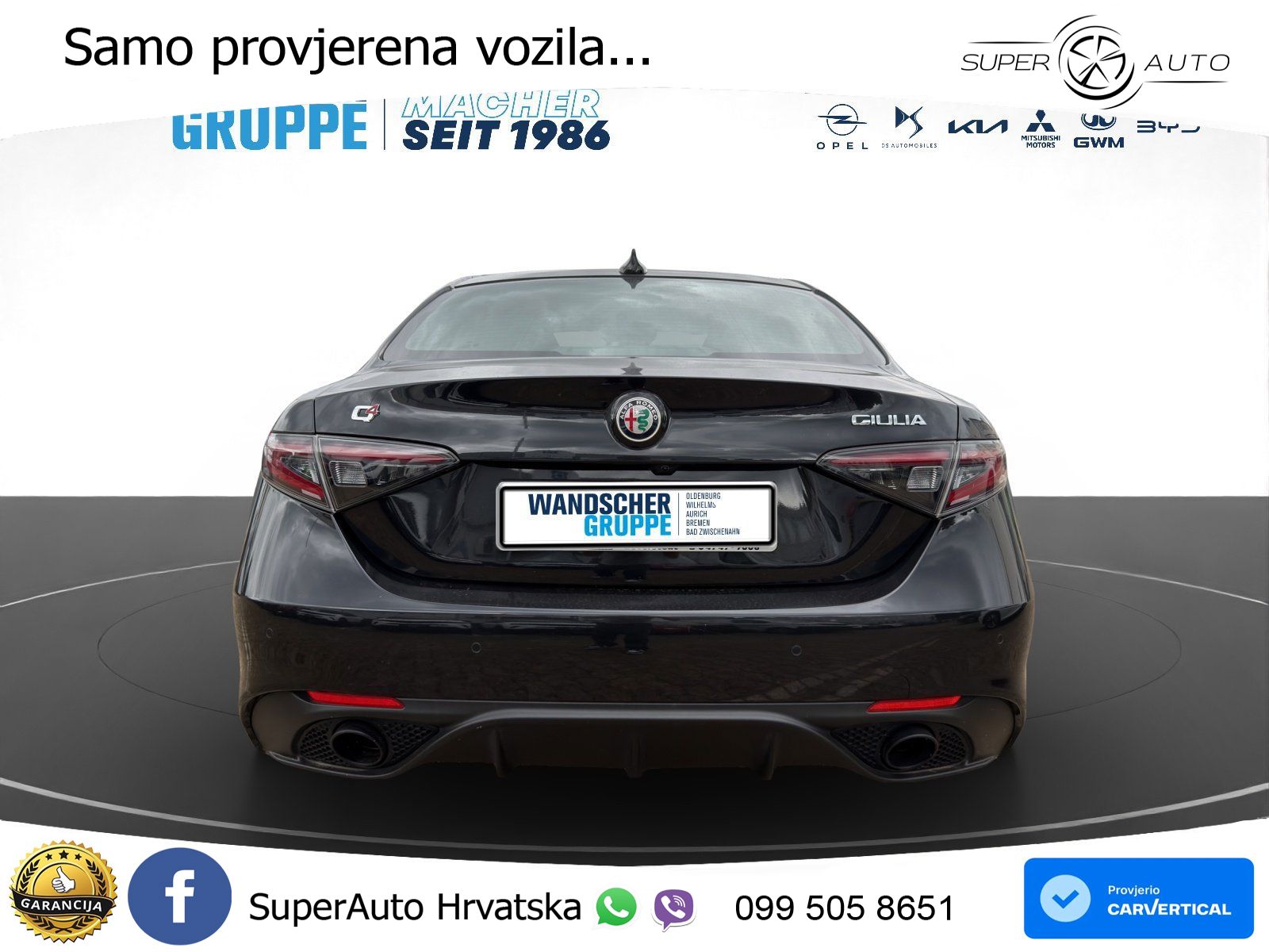 Alfa Romeo Giulia 2.2 MultiJet II (210 KS) Q4 Automatic LED+GR SJED+ACC