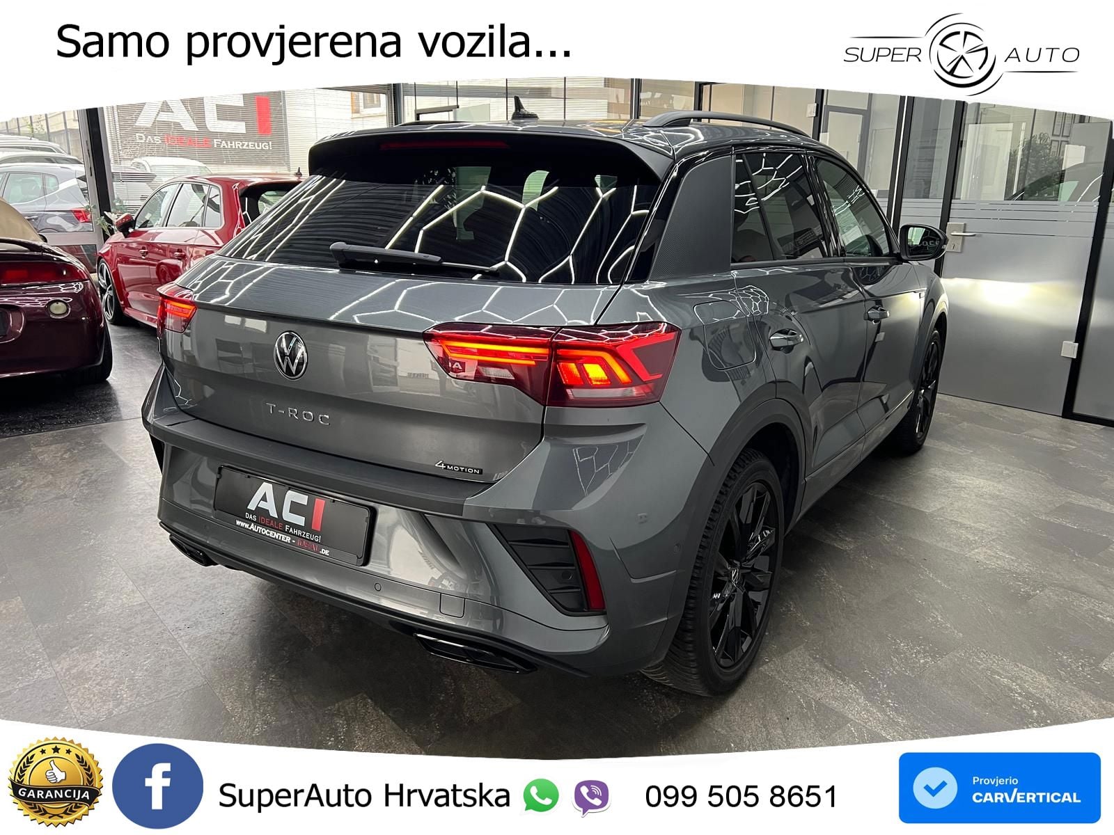 Volkswagen T-Roc 2.0 TSI (190 KS) 4M DSG R-Line MATRIX+GR SJED+KAM