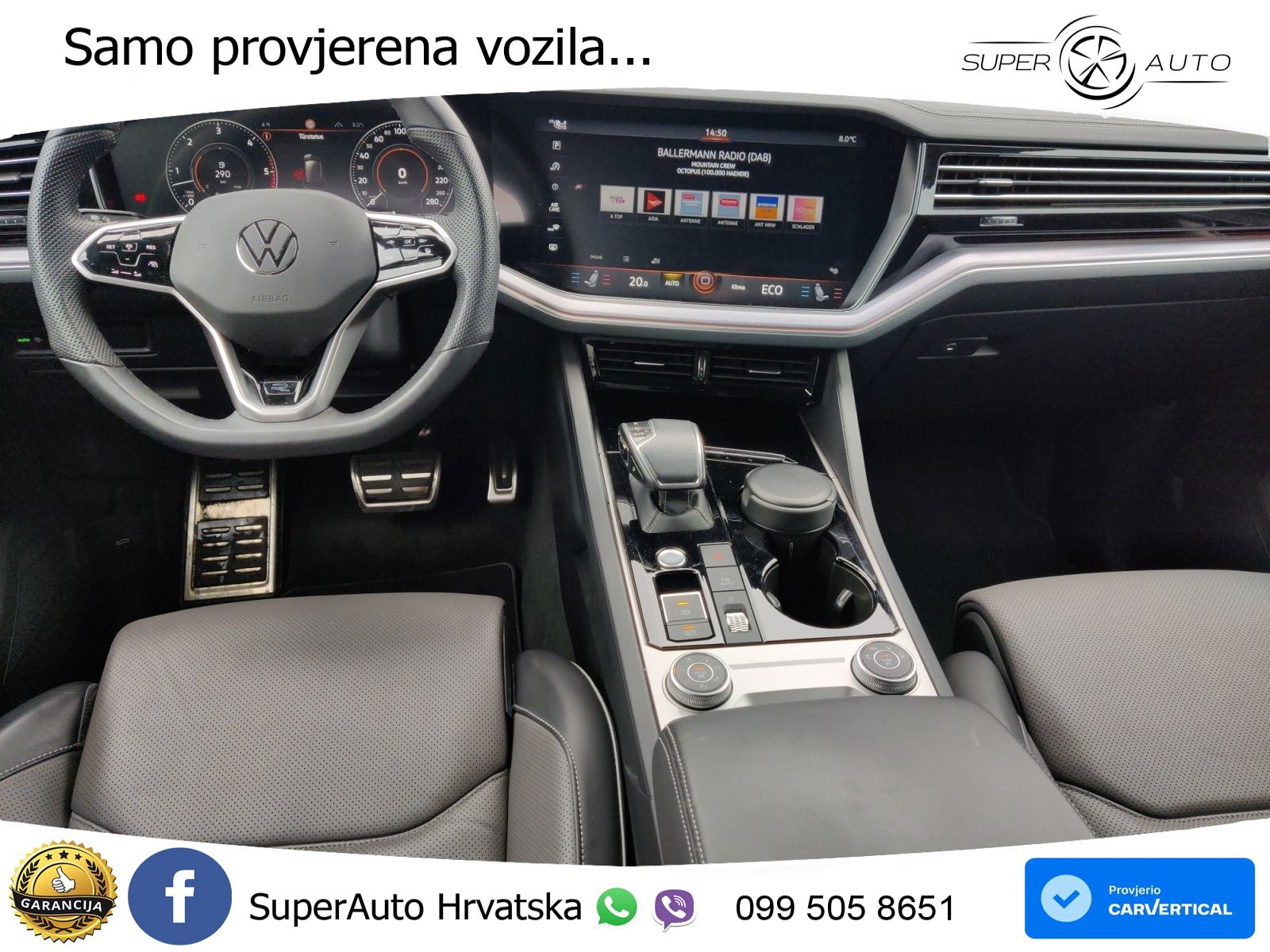 Volkswagen Touareg 3.0 V6 TDI (286 KS) 4MOTION Tiptronic R-Line ZRAČNI+ACC+GR SJED+KAM