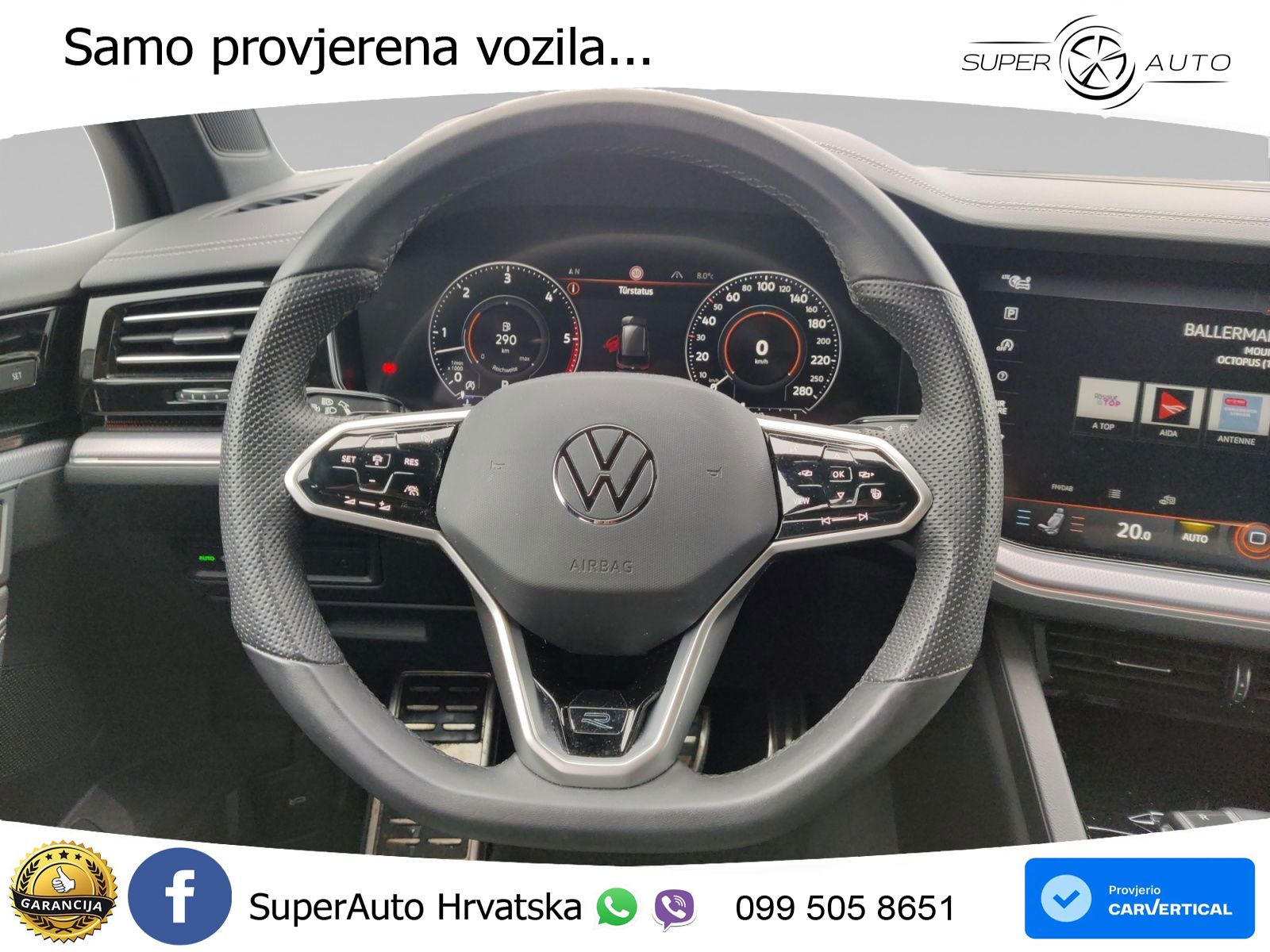 Volkswagen Touareg 3.0 V6 TDI (286 KS) 4MOTION Tiptronic R-Line ZRAČNI+ACC+GR SJED+KAM