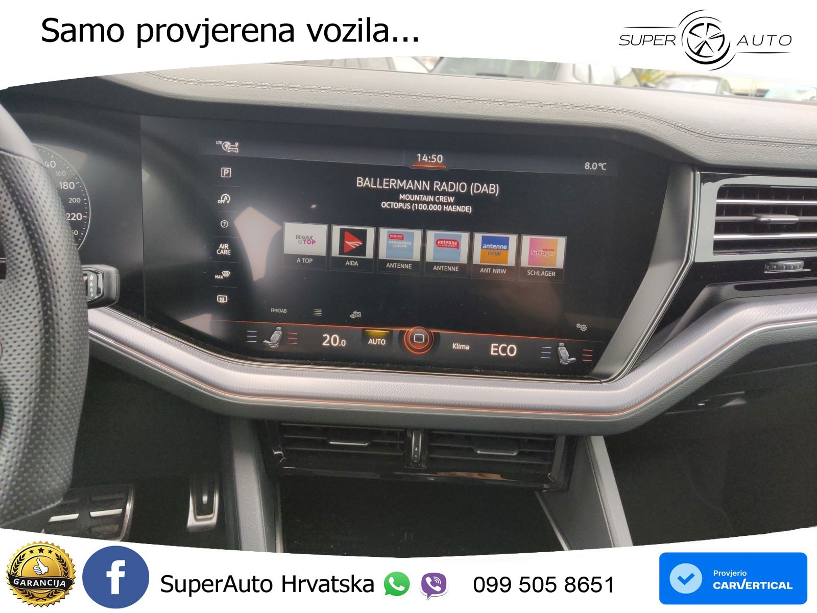 Volkswagen Touareg 3.0 V6 TDI (286 KS) 4MOTION Tiptronic R-Line ZRAČNI+ACC+GR SJED+KAM