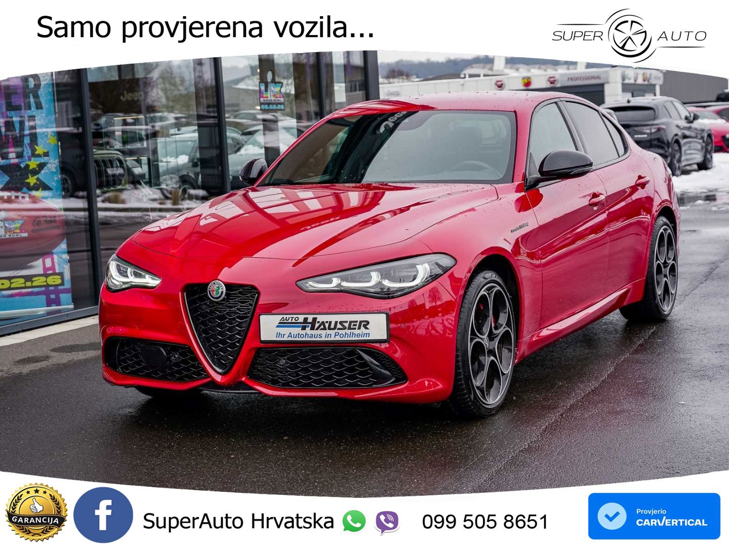 Alfa Romeo Giulia 2.0 Turbo (280 KS) AWD Automatic LED+GR SJED+ACC