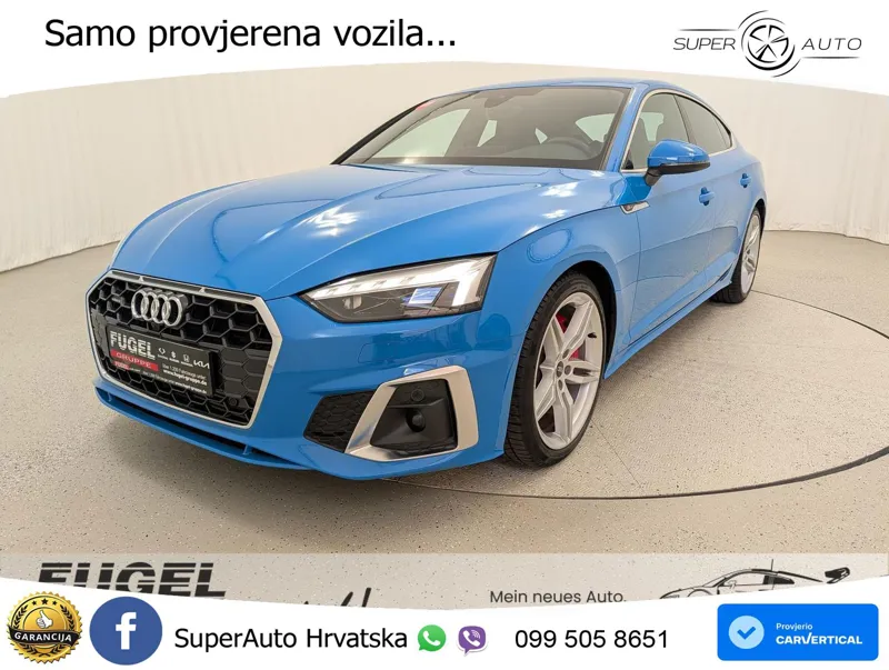 Audi A5 Sportback 45 TFSI (265 KS) quattro S tronic S line LED+GR SJED+ACC