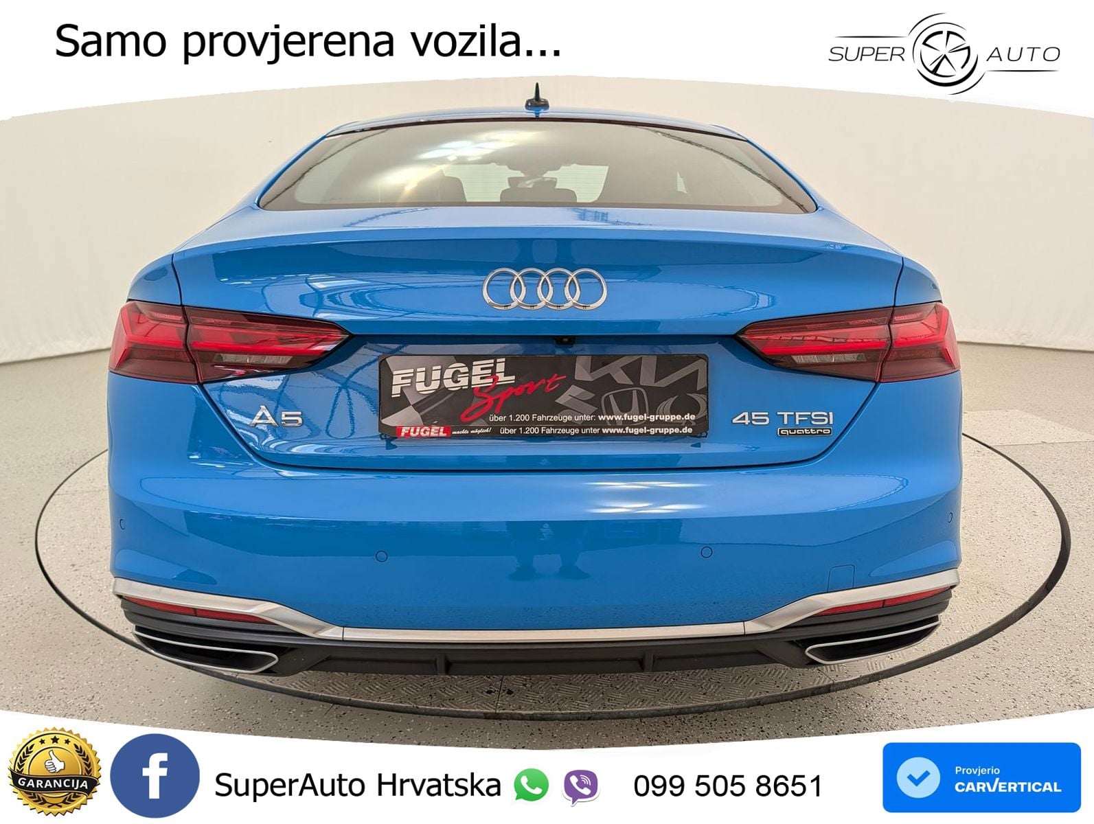 Audi A5 Sportback 45 TFSI (265 KS) quattro S tronic S line LED+GR SJED+ACC