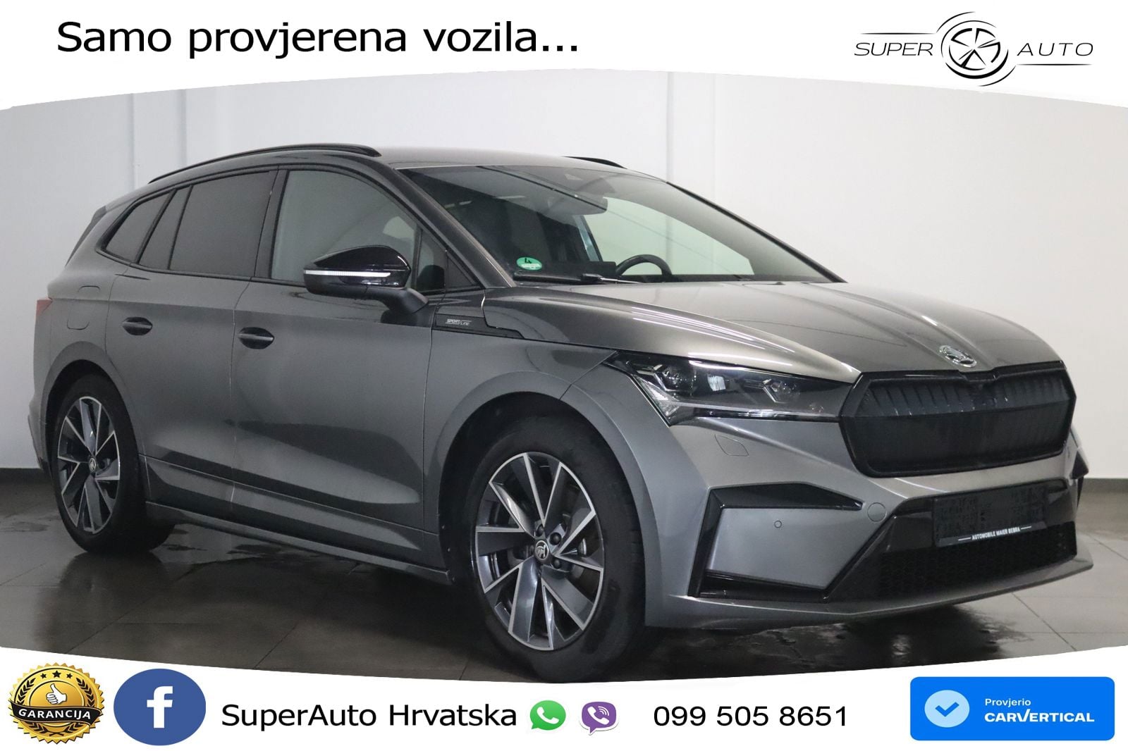 Škoda Enyaq 85 82 kWh (286 KS) SportLine LED+GR SJED+ACC