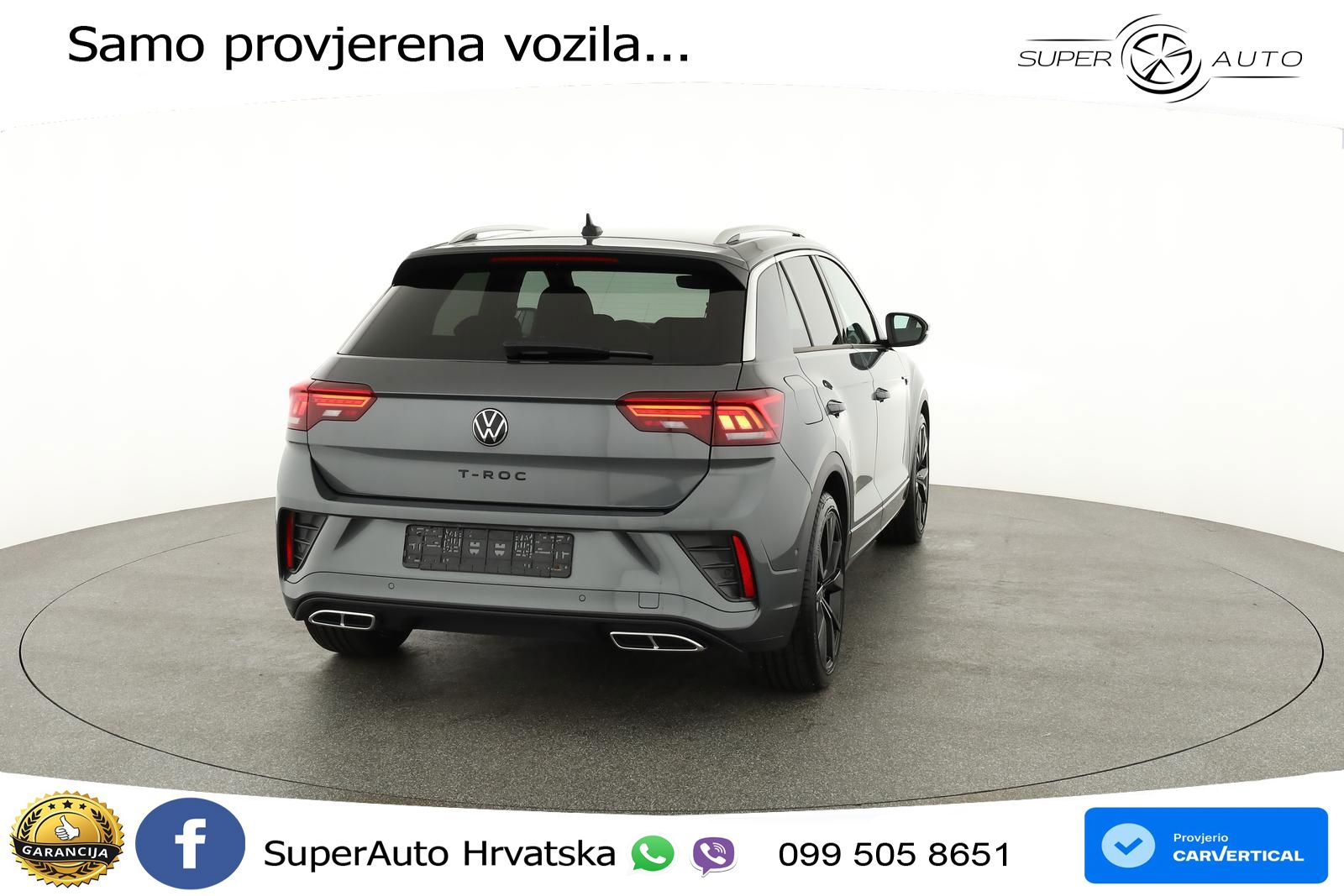 Volkswagen T-Roc 2.0 TSI (190 KS) 4M DSG R-Line LED+GR SJED+ACC