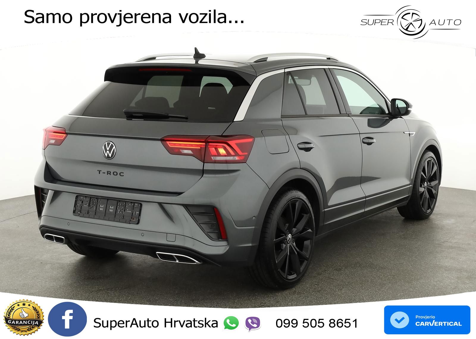 Volkswagen T-Roc 2.0 TSI (190 KS) 4M DSG R-Line LED+GR SJED+ACC