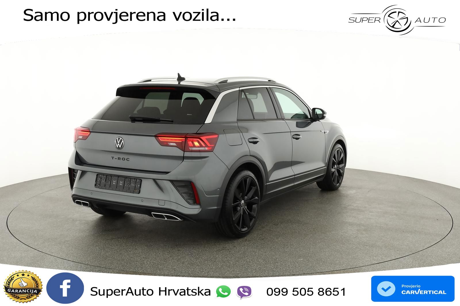 Volkswagen T-Roc 2.0 TSI (190 KS) 4M DSG R-Line LED+GR SJED+ACC