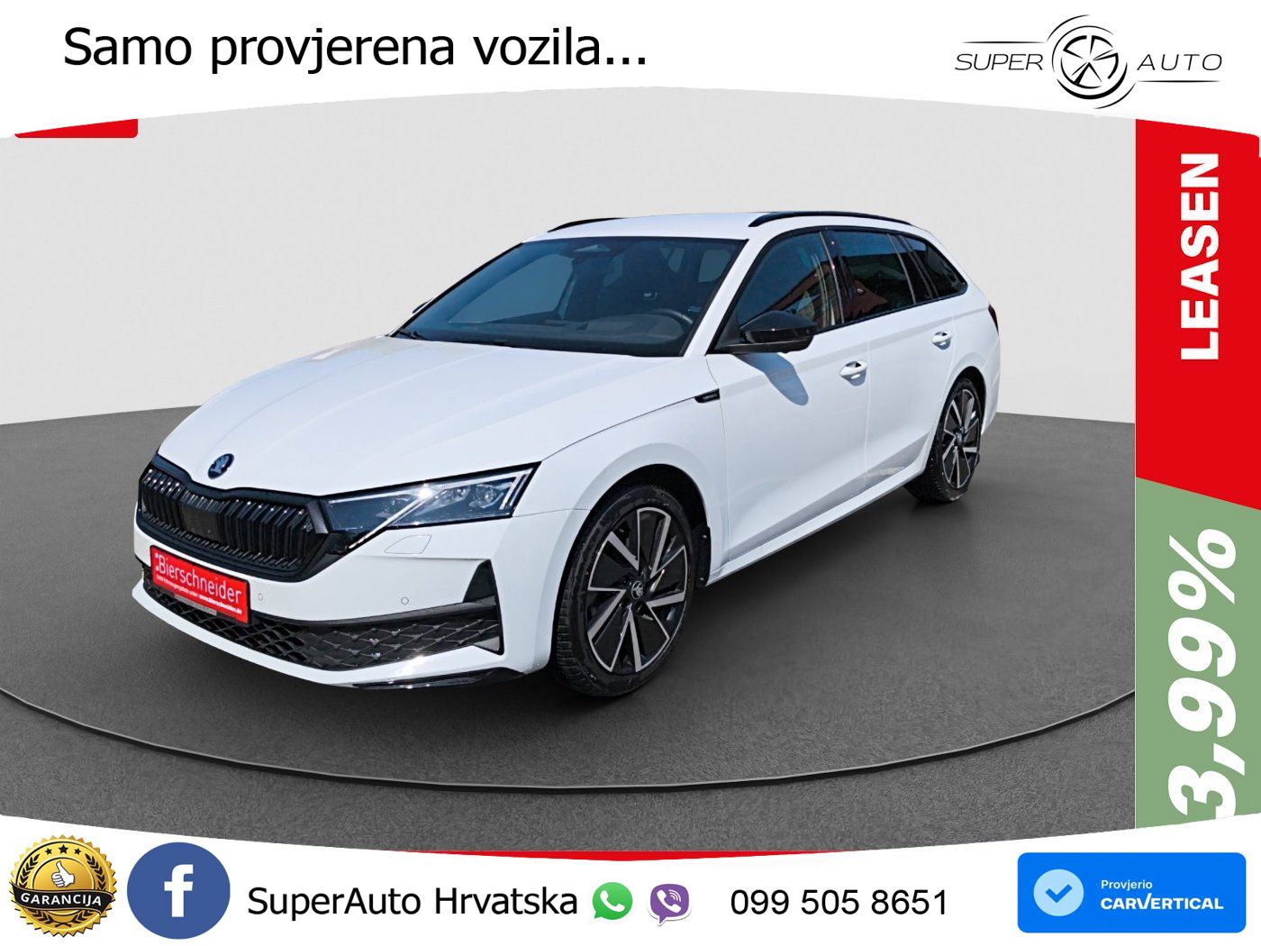 Škoda Octavia Combi 2.0 TDI (150 KS) DSG SportLine LED+GR SJED+ACC