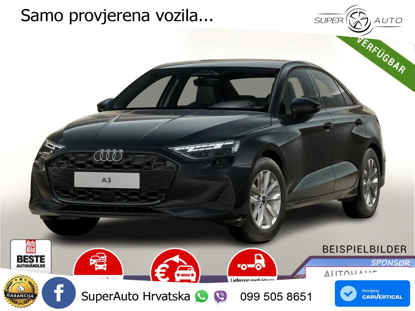 Audi A3 Limuzina 35 TFSI (150 KS) S tronic LED+GR SJED+ACC