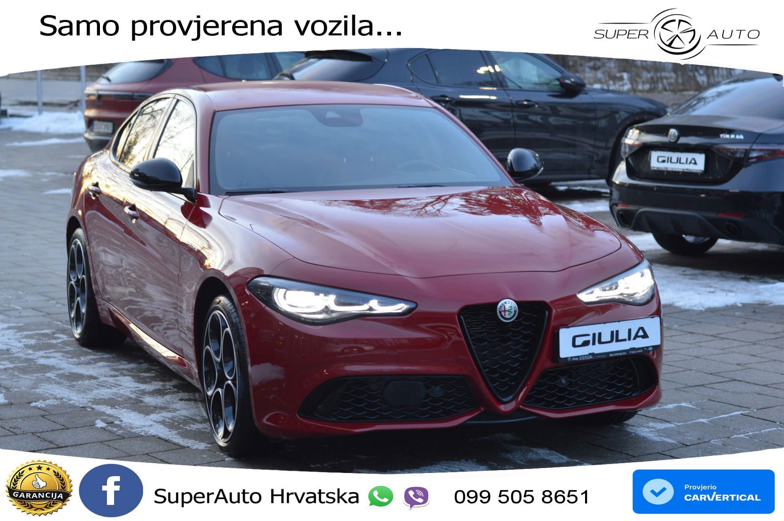 Alfa Romeo Giulia 2.0 Turbo (280 KS) Q4 Automatic LED+GR SJED+ACC