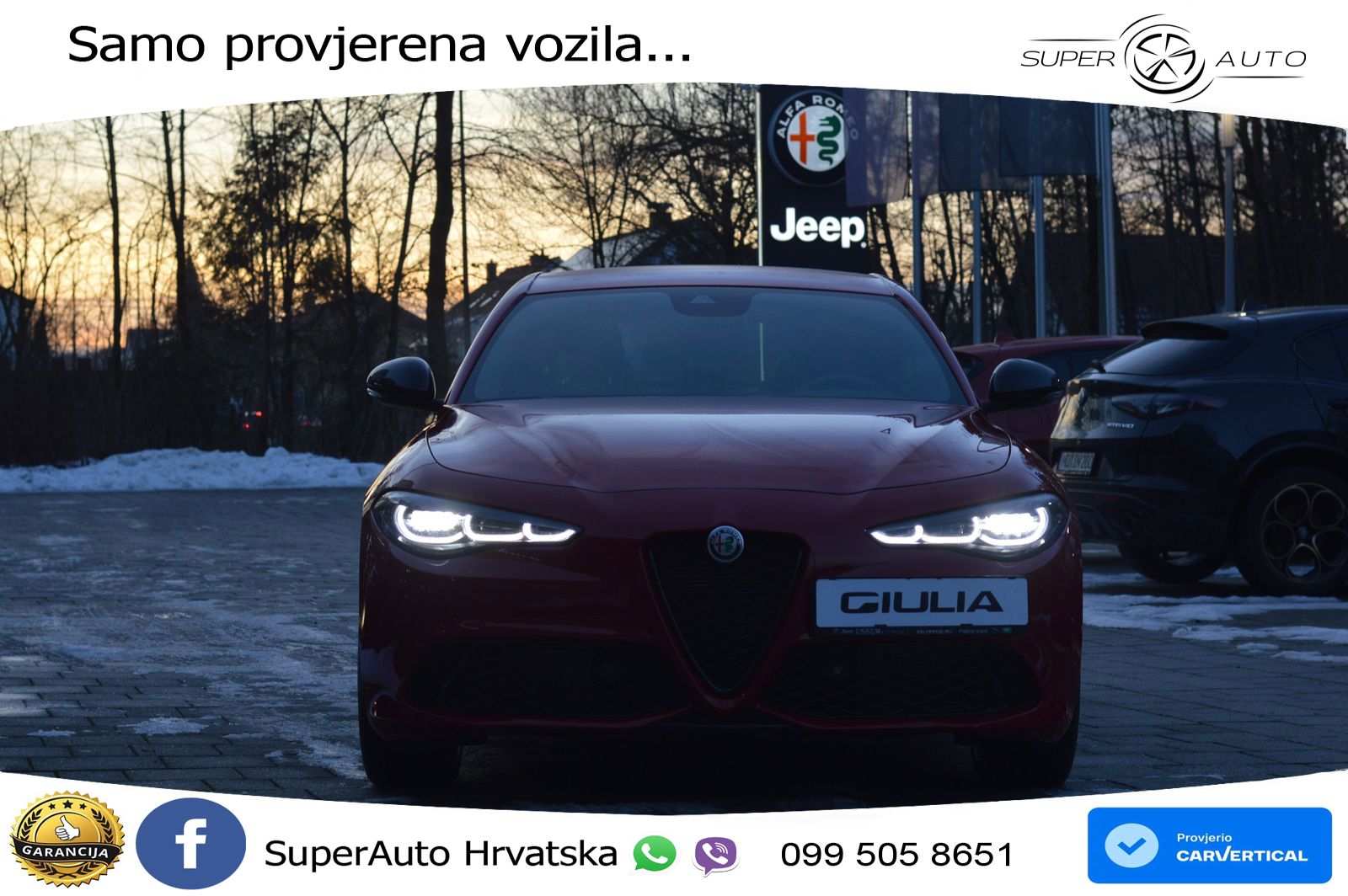 Alfa Romeo Giulia 2.0 Turbo (280 KS) Q4 Automatic LED+GR SJED+ACC