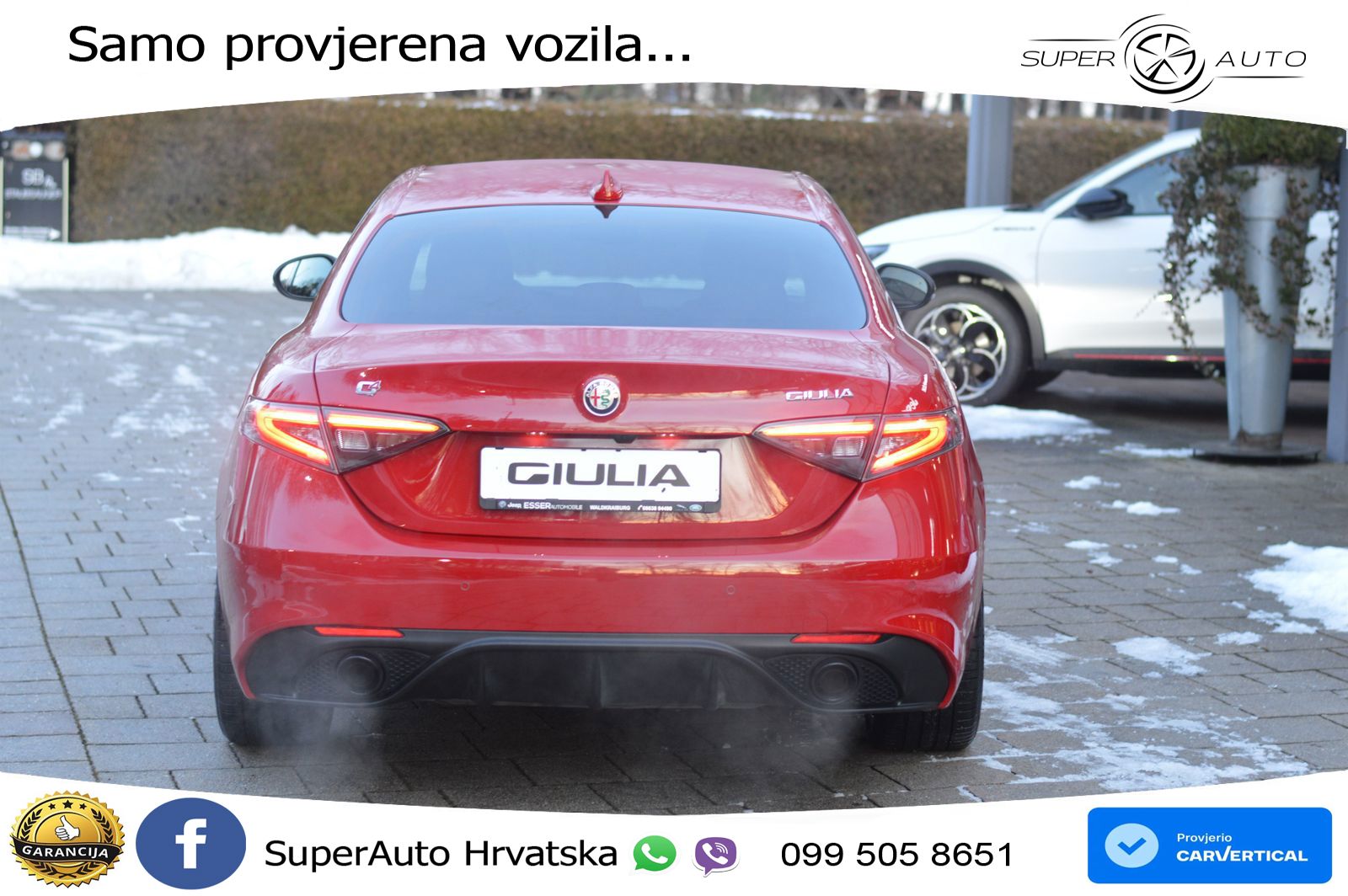 Alfa Romeo Giulia 2.0 Turbo (280 KS) Q4 Automatic LED+GR SJED+ACC