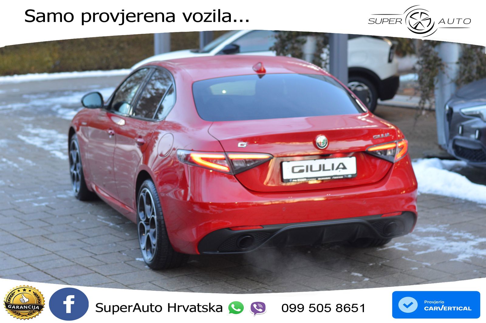 Alfa Romeo Giulia 2.0 Turbo (280 KS) Q4 Automatic LED+GR SJED+ACC