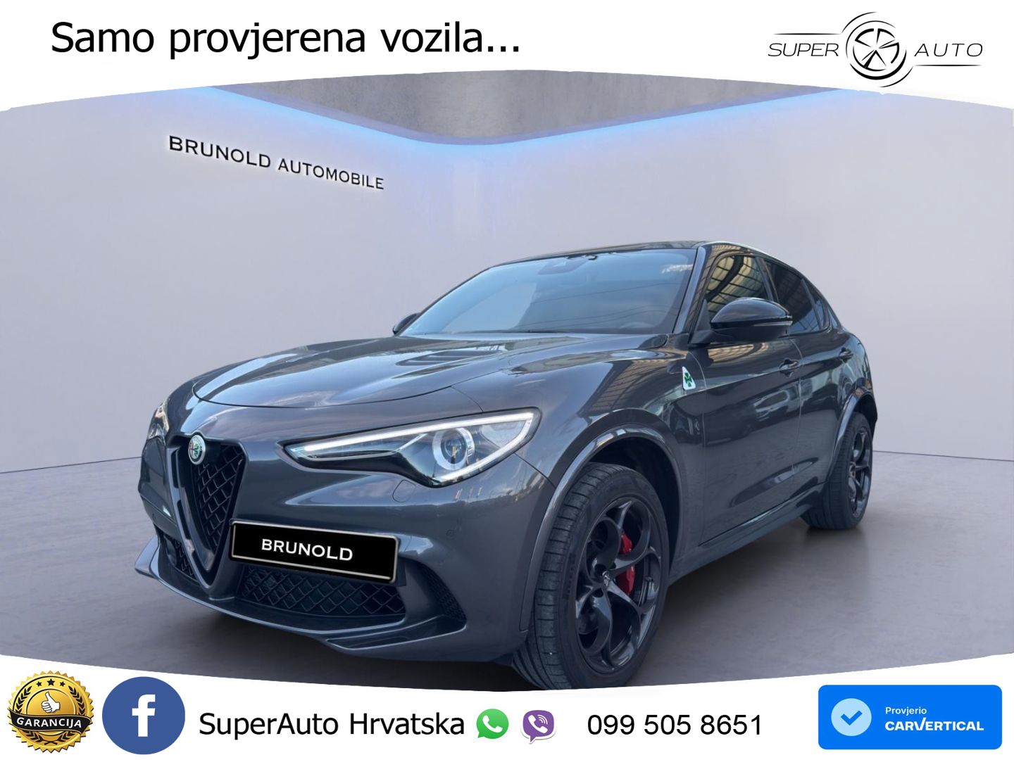 Alfa Romeo Stelvio Quadrifoglio 2.9 V6 Bi-Turbo (520 KS) Q4 Automatic LED+GR SJED+ACC