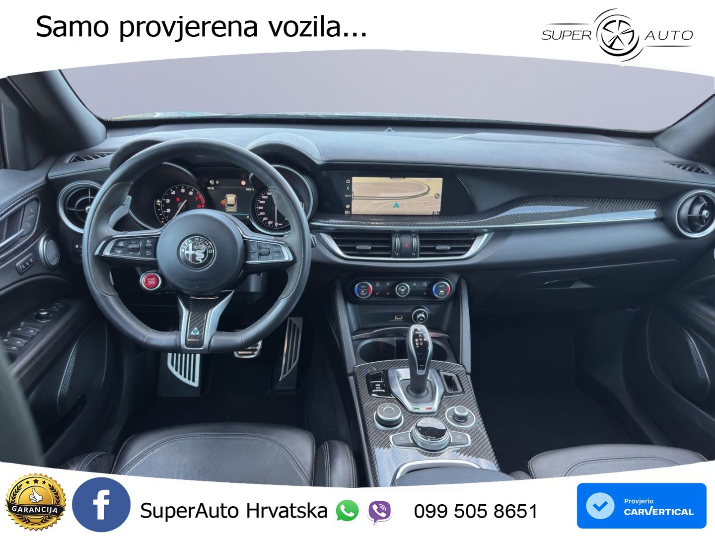 Alfa Romeo Stelvio Quadrifoglio 2.9 V6 Bi-Turbo (520 KS) Q4 Automatic LED+GR SJED+ACC