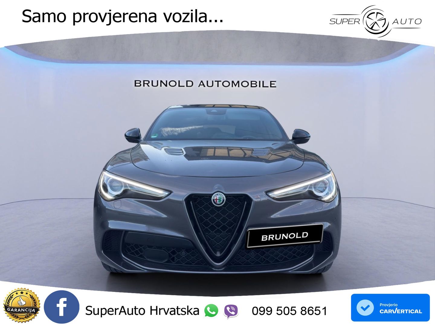 Alfa Romeo Stelvio Quadrifoglio 2.9 V6 Bi-Turbo (520 KS) Q4 Automatic LED+GR SJED+ACC