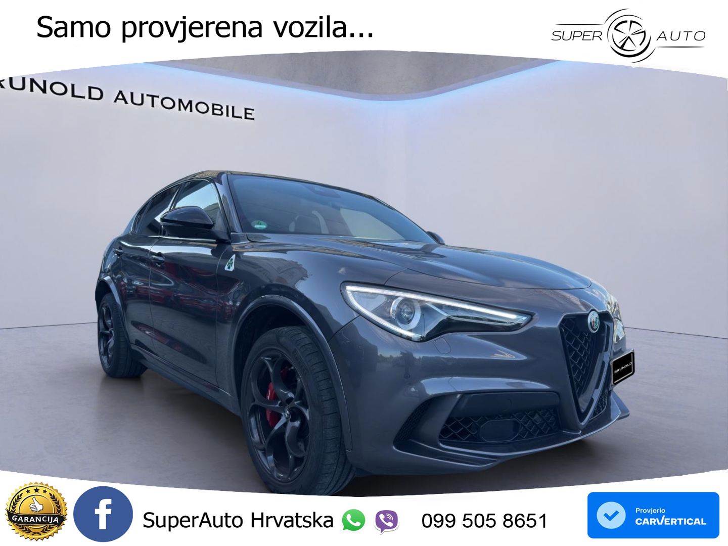 Alfa Romeo Stelvio Quadrifoglio 2.9 V6 Bi-Turbo (520 KS) Q4 Automatic LED+GR SJED+ACC