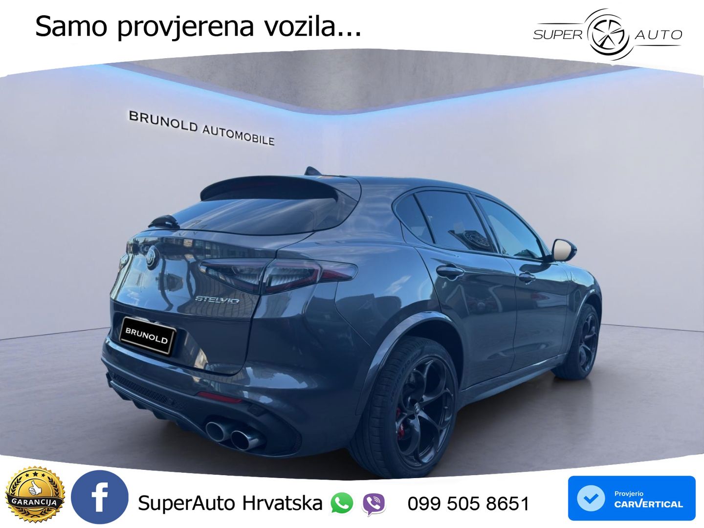Alfa Romeo Stelvio Quadrifoglio 2.9 V6 Bi-Turbo (520 KS) Q4 Automatic LED+GR SJED+ACC