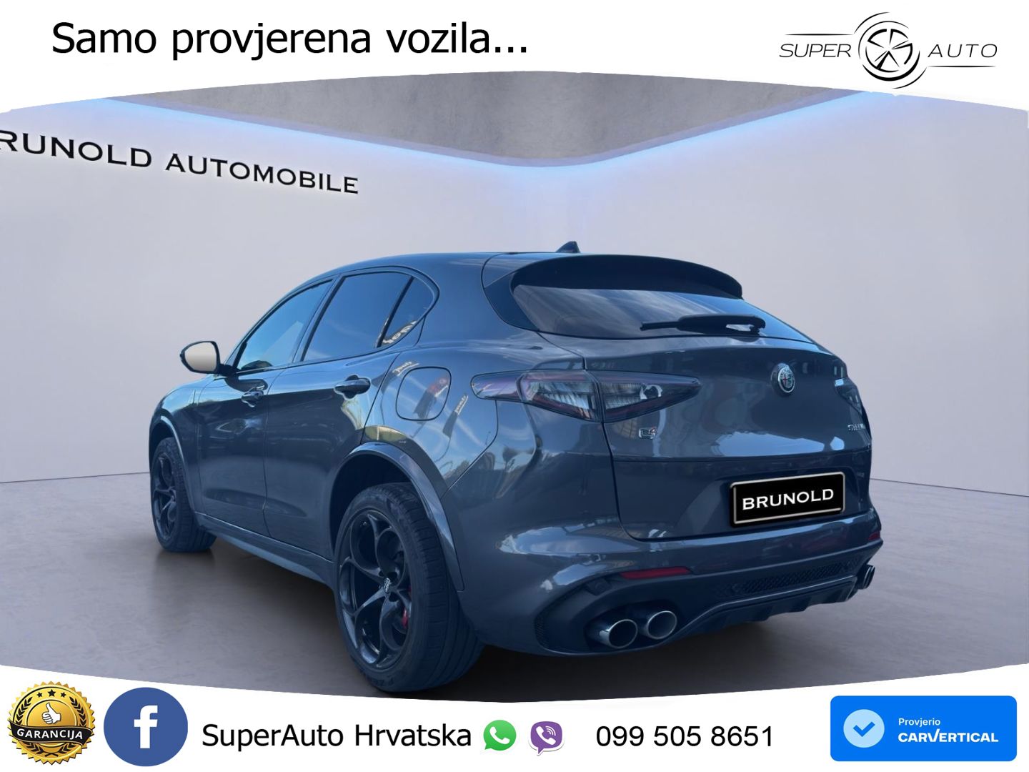 Alfa Romeo Stelvio Quadrifoglio 2.9 V6 Bi-Turbo (520 KS) Q4 Automatic LED+GR SJED+ACC