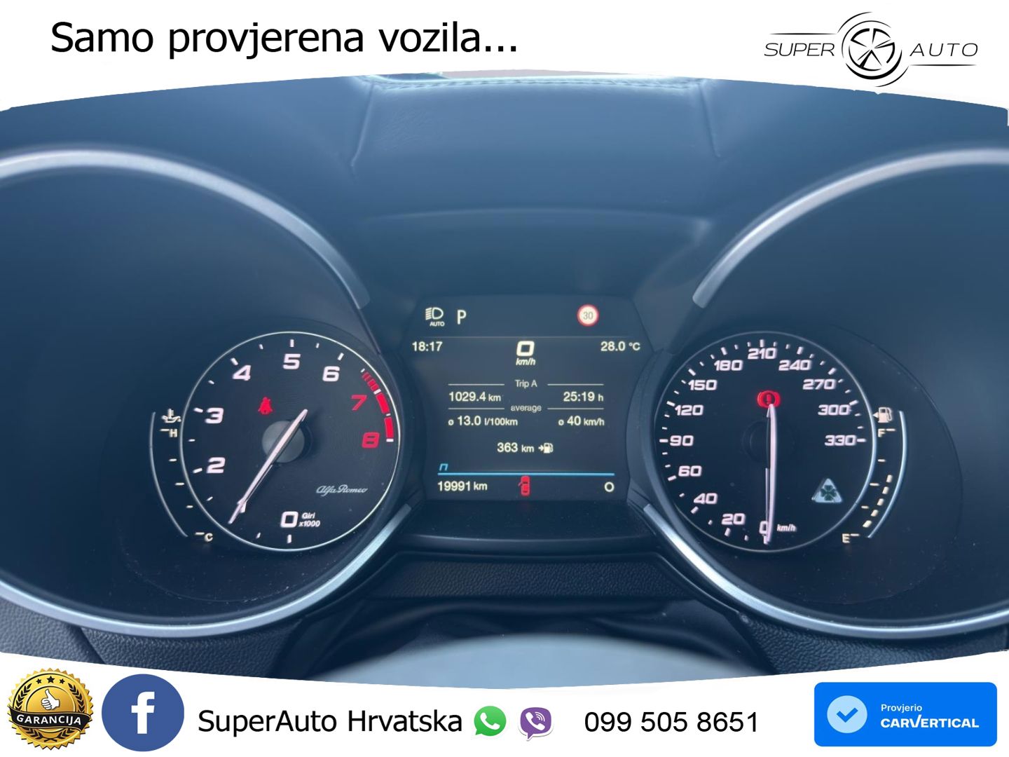 Alfa Romeo Stelvio Quadrifoglio 2.9 V6 Bi-Turbo (520 KS) Q4 Automatic LED+GR SJED+ACC