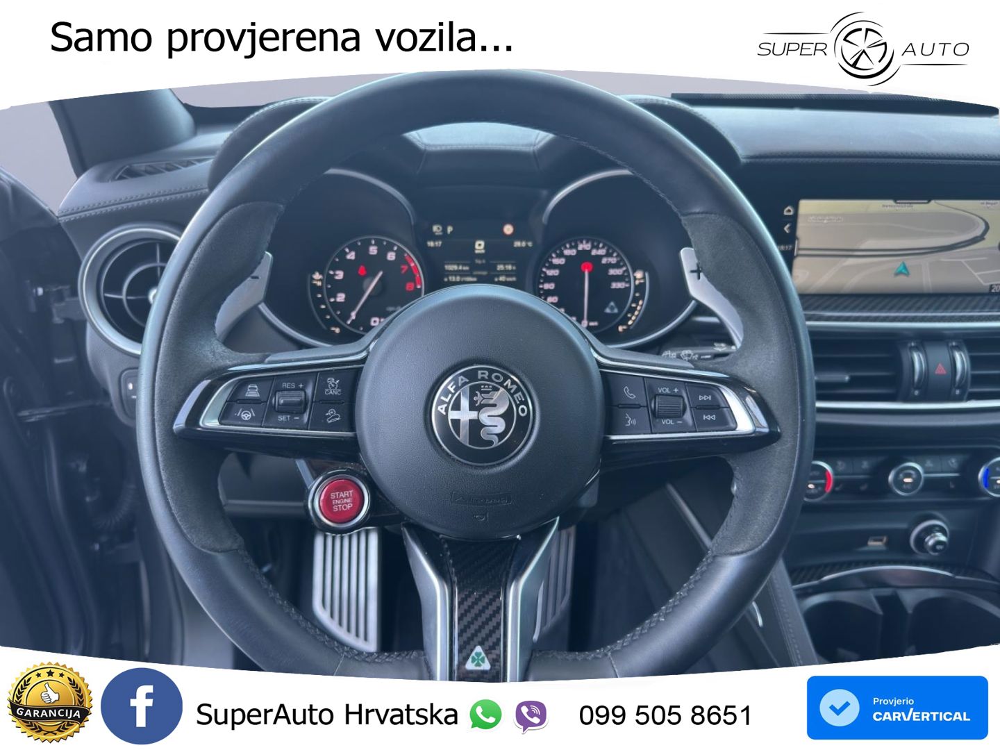 Alfa Romeo Stelvio Quadrifoglio 2.9 V6 Bi-Turbo (520 KS) Q4 Automatic LED+GR SJED+ACC
